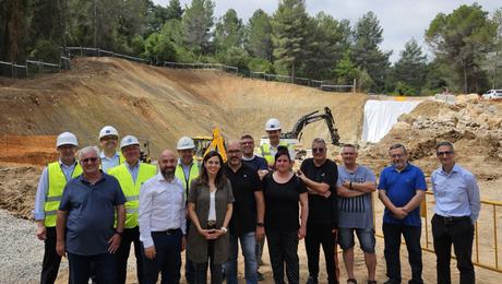 Visita a les obres del dipòsit de Vallirana